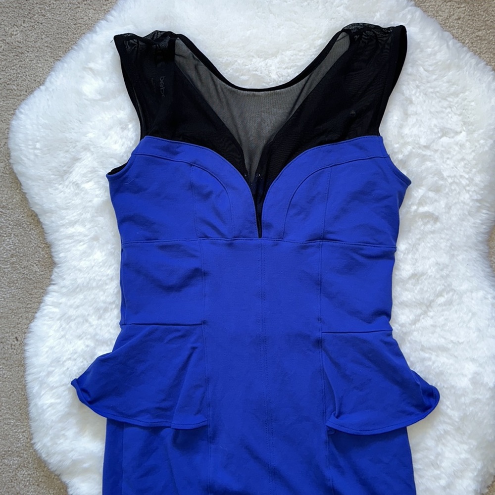 Blue mesh dress